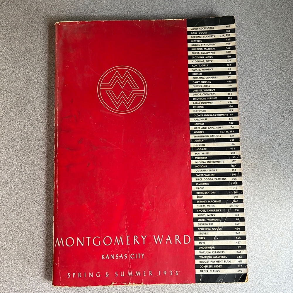 Vintage 1930’s 1936 Montgomery Ward Wards Kansas City Spring & Summer Catalog